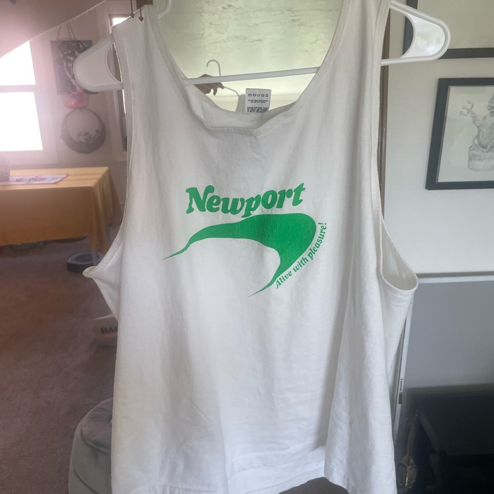 Newport White Tank Top